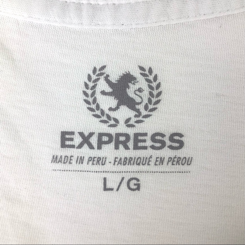 Express Color Block Airbrush Badge Graphic Tee - image 5